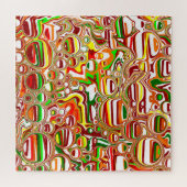 Retro-Blasen Digitale Kunst Puzzle (Horizontal)