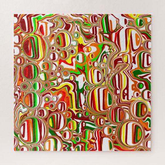 Retro-Blasen Digitale Kunst Puzzle (Horizontal)