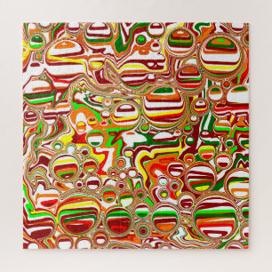 Retro-Blasen Digitale Kunst Puzzle