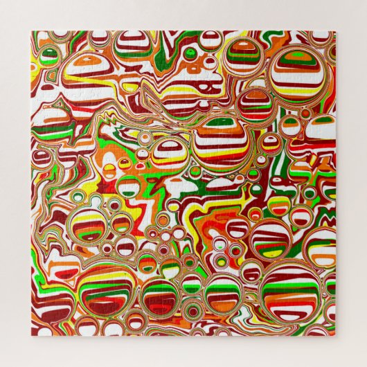 Retro-Blasen Digitale Kunst Puzzle (Vertikal)