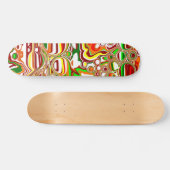 Retro-Blasen Digitale Kunst Skateboard (Horizontal)