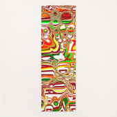 Retro-Blasen Digitale Kunst Yogamatte (Vorderseite)