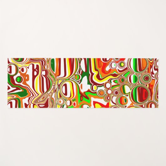 Retro-Blasen Digitale Kunst Yogamatte (Vorderseite (Horizontal))