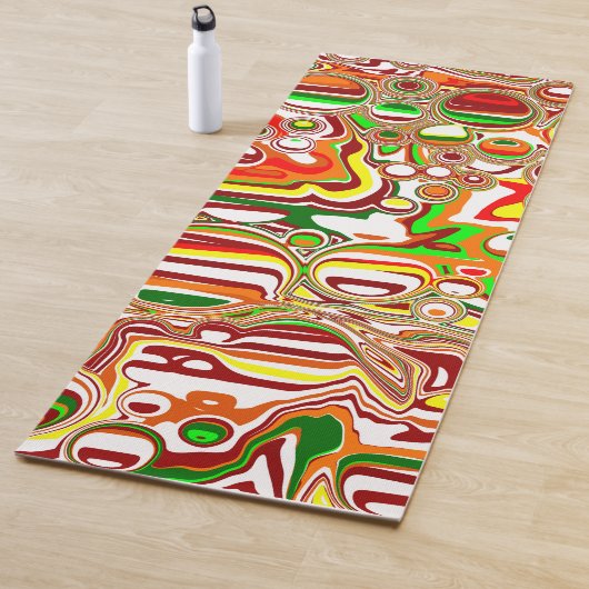 Retro-Blasen Digitale Kunst Yogamatte (Beispiel)