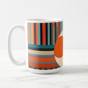 Retro-Blasen Kreise und Streifen 338 Kaffeetasse