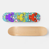 Retro-Blasen mit Cartoon Mäuse Skateboard Deck (Horizontal)
