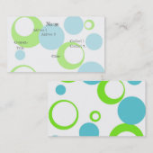 Retro Blasen Visitenkarte (Vorne/Hinten)