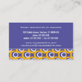 Retro Blasen-Visitenkarte Visitenkarte (Rückseite)