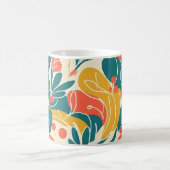 Retro-Blatt- und Beeren-Botanische Kunst Kaffeetasse (Mittel)