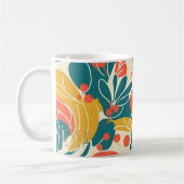 Retro-Blatt- und Beeren-Botanische Kunst Kaffeetasse (Links)