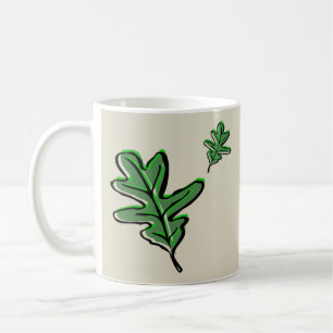 Retro-Blattdruck-Kaffeetasse Kaffeetasse