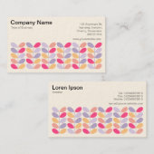 Retro-Blätter 01 - (Creme) Visitenkarte (Vorne/Hinten)