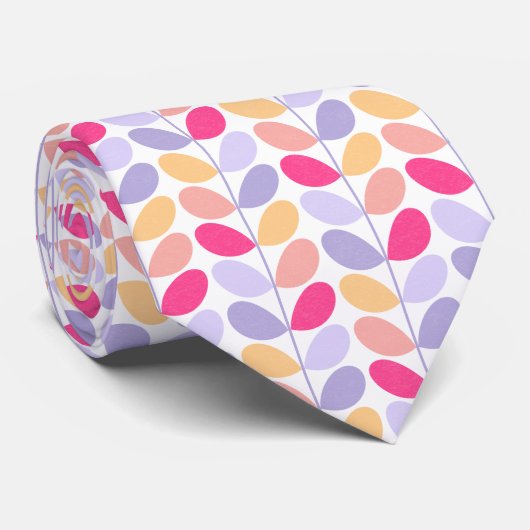 Retro-Blätter 01 Krawatte (Gerollt)