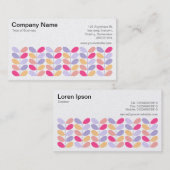 Retro-Blätter 01 - (Perle) Visitenkarte (Vorne/Hinten)