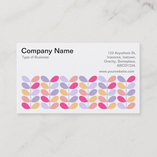 Retro-Blätter 01 Visitenkarte (Vorderseite)