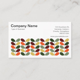 Retro-Blätter 02 (Creme) Visitenkarte