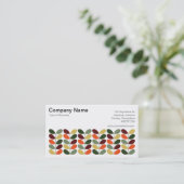 Retro-Blätter 02 Visitenkarte (Stehend Vorderseite)