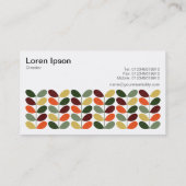 Retro-Blätter 02 Visitenkarte (Rückseite)