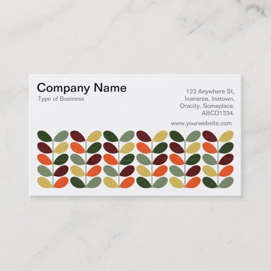 Retro-Blätter 02 Visitenkarte (Vorderseite)