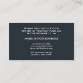 RETRO-BLÄTTER GROOVY BOTANICAL Coupon Card Visitenkarte (Rückseite)