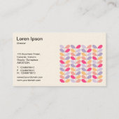 Retro-Blätter II 01 (Creme) Visitenkarte (Rückseite)