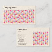 Retro-Blätter II 01 (Creme) Visitenkarte (Vorne/Hinten)