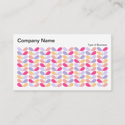 Retro-Blätter II 01 (Wäsche) Visitenkarte (Vorderseite)