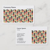 Retro Blätter II 02 Visitenkarte (Vorne/Hinten)