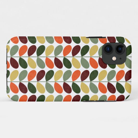 Retro-Blätter II Case-Mate iPhone Hülle (Rückseite (Horizontal))