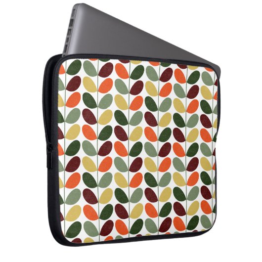 Retro-Blätter II Laptopschutzhülle (Vorne Rechts)