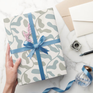 Retro Blätter & Ranken Geschenkpapier