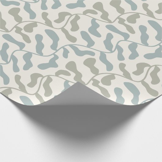 Retro-Blätter und -Reben Geschenkpapier (Ecke)