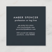 RETRO-BLÄTTER WACHSEN BOTANISCHE MÄDCHEN QUADRATISCHE VISITENKARTE (Rückseite)