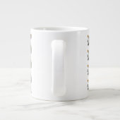 Retro-Blattmuster Jumbo-Tasse (Rückseite)