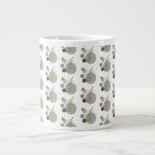 Retro-Blattmuster Jumbo-Tasse
