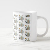 Retro-Blattmuster Jumbo-Tasse (Rechts)