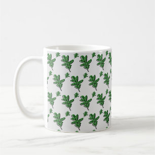 Retro-Blattmuster Kaffeetasse