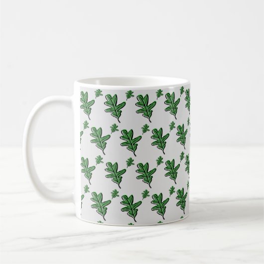 Retro-Blattmuster Kaffeetasse (Links)