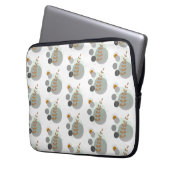 Retro-Blattmuster Laptopschutzhülle (Vorderseite Links)