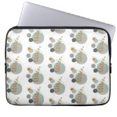 Retro-Blattmuster Laptopschutzhülle (Vorderseite)