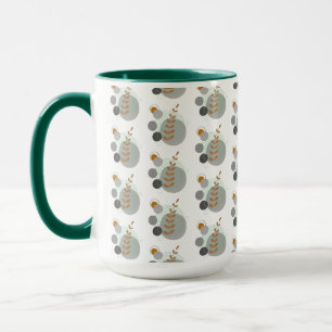 Retro-Blattmuster Tasse