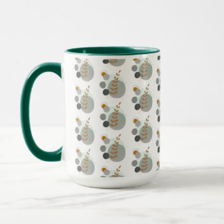 Retro-Blattmuster Tasse