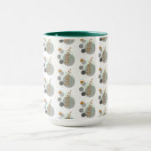 Retro-Blattmuster Tasse (Zentrum)