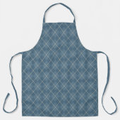 Retro Blau Argyle-Schürze Geschenk Schürze (Vorderseite)