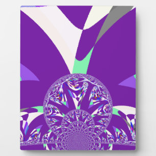 Retro Blau Cyan Kaleidoskop Kunst Druck Fotoplatte