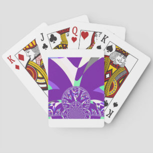 Retro Blau Cyan Kaleidoskop Kunstposter Spielkarten