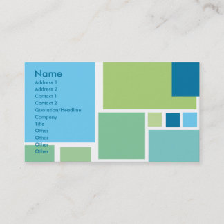 Retro Blau deckt Visitenkarte mit Ziegeln