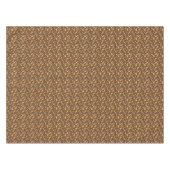 Retro Blau Gelb Braun Java-Kaffeebohnen Muster Tischdecke (Vorderseite (Horizontal))