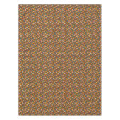 Retro Blau Gelb Braun Java-Kaffeebohnen Muster Tischdecke (Vorderseite)