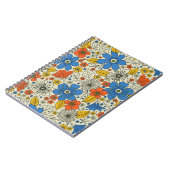 Retro Blau, Gelb und Orangen Notizblock (Linke Seite)